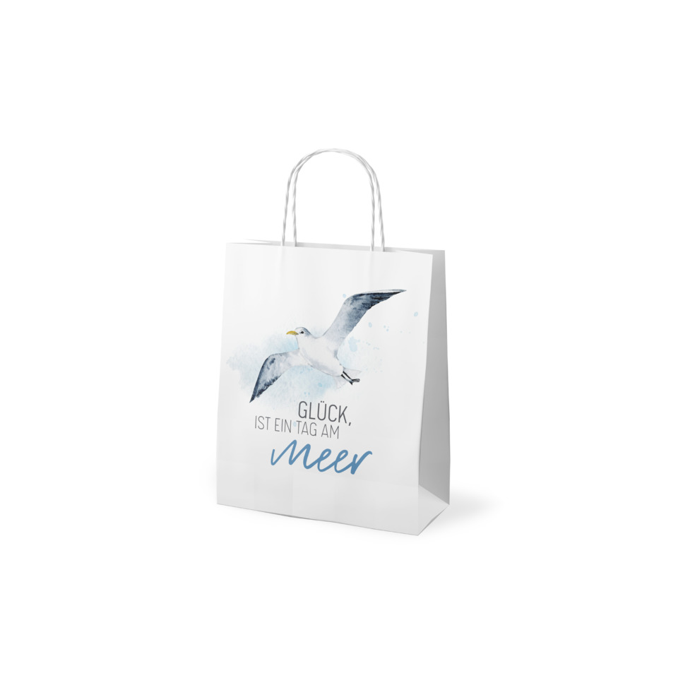 Tragetasche, Geschenkbeutel, Seestern, Meerestiere, Wolkenmotiv