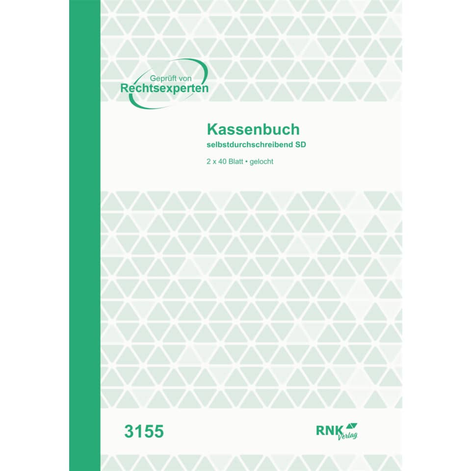 Kassenbuch, Selbstdurchschreibend, SD, 2x40 Blatt, geheftet