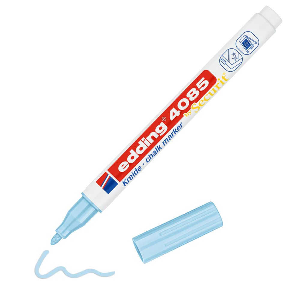 whiteboard marker, chalk marker, blue cap, liquid chalk, eraser-cap