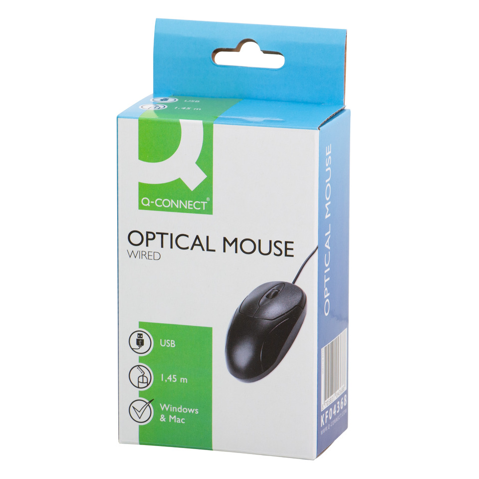 optischer Maus, verkabelt, USB, Rad Scroll, schwarz