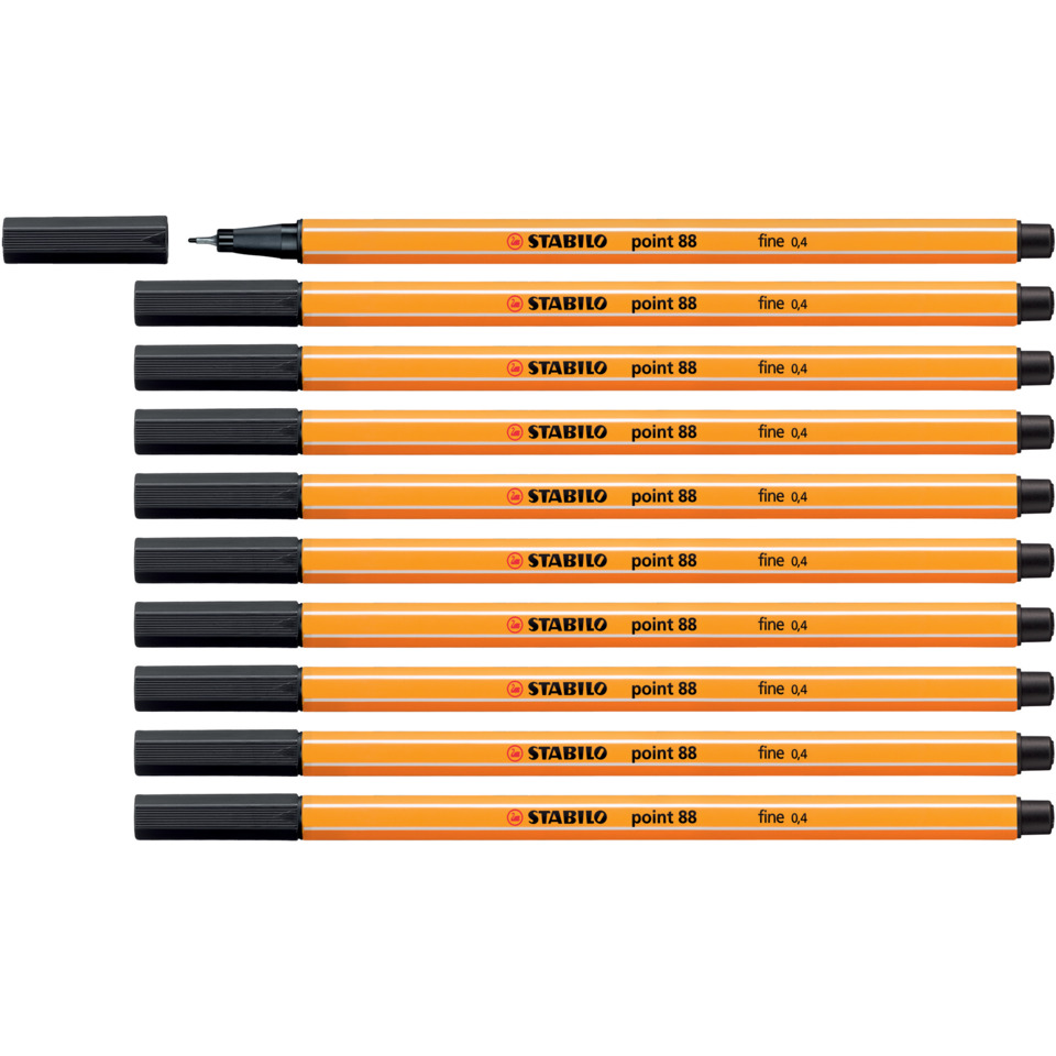 marker, marker pens, orange, set of pens, feiner Punkt