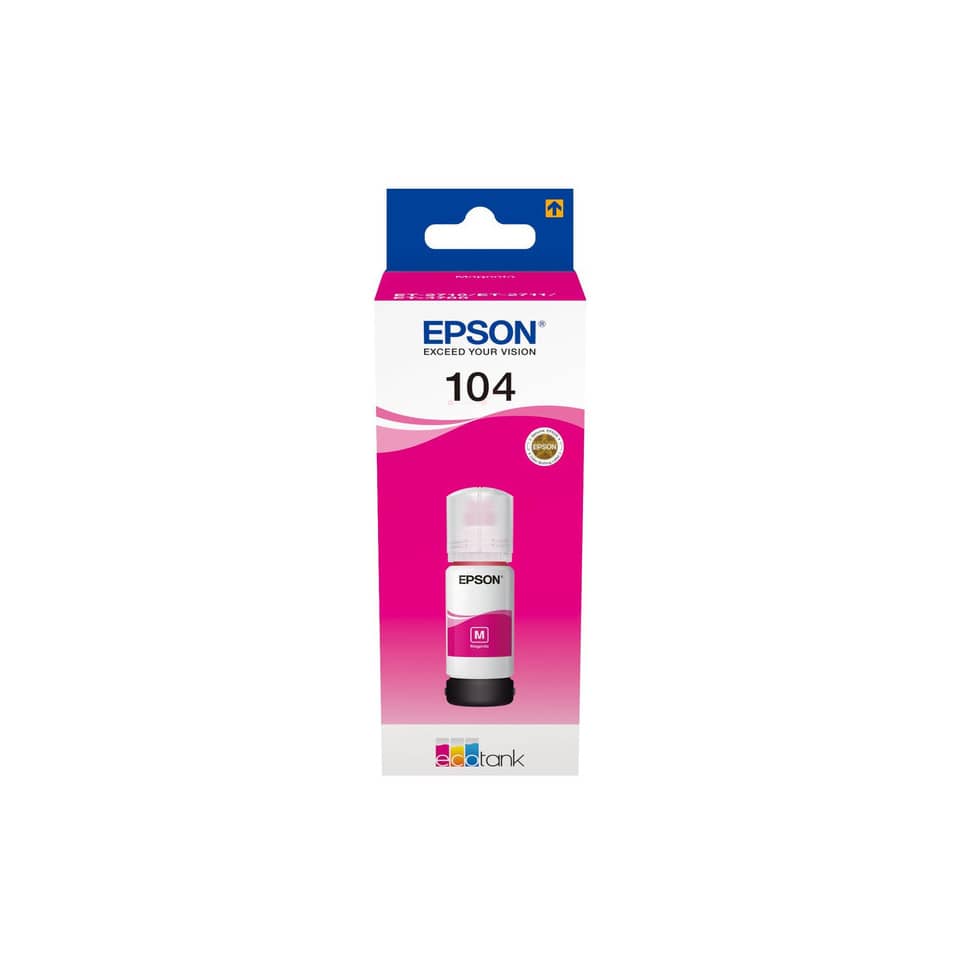 Tintenpatrone, Epson 104, Tintenbehälter, Magenta, Druckertinte