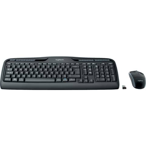 Tastatur+Maus MK330, Deutsch, kabellos, schwarz LOGITECH 920-008533