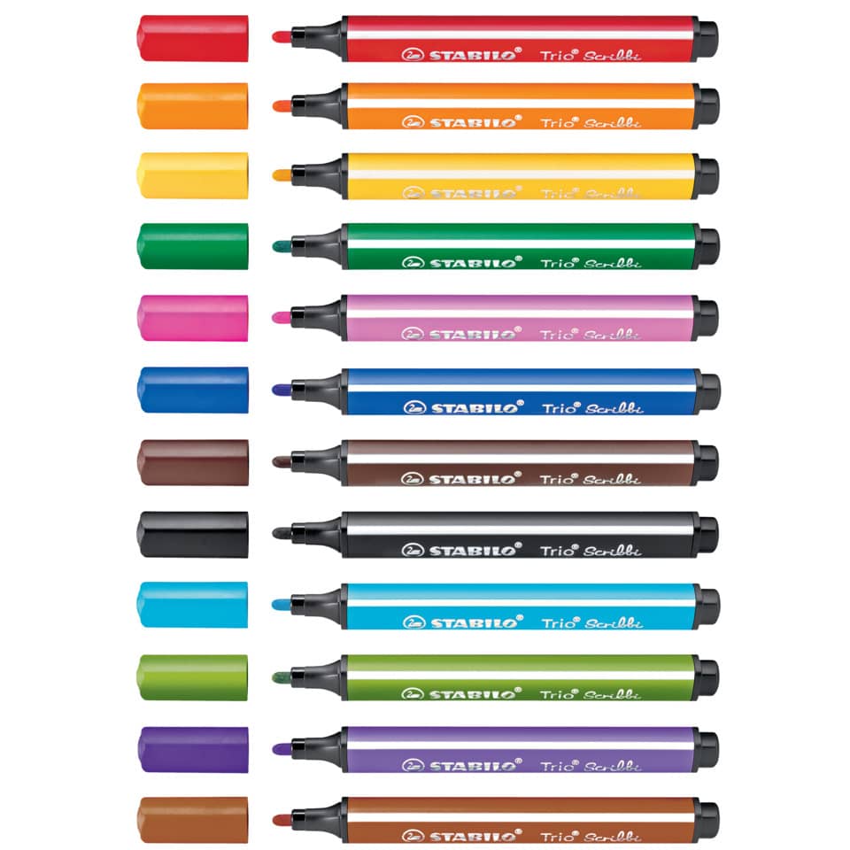 Marker, Wandmarker, Kunstmarker, Management-Set, Stabilo Trio Scribbi