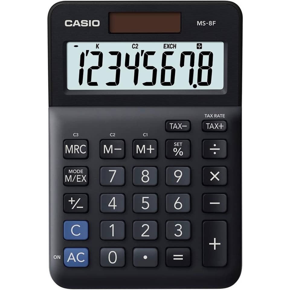 Taschenrechner, Casio, LCD-Display, Tastenrechner, Schwarz
