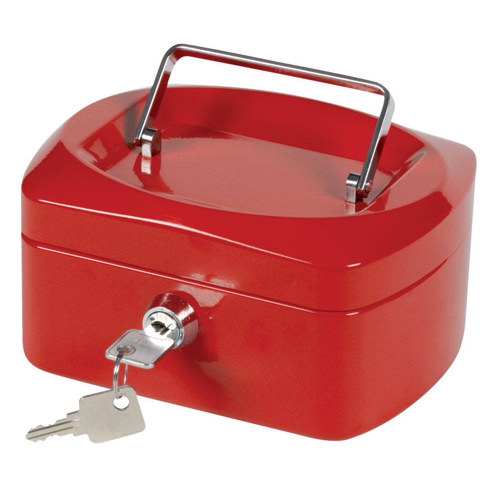 Kastenbox, Schlossfach, Schweizer Schlüsselkasten, roter Safe, Metallbox