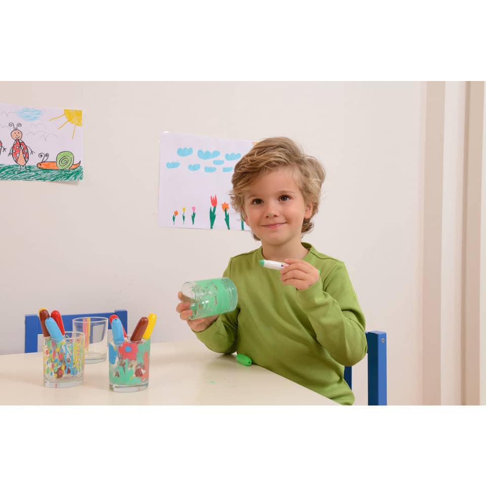 Kind, Malerei, Kinderzimmer, Grün, Becher