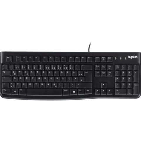 Tastatur Keyboard K120, Deutsch, USB, schwarz LOGITECH 920-002489