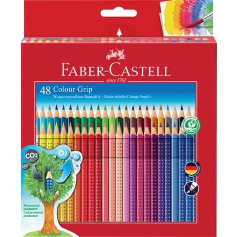 Farbstiftetui Colour Grip, 48er Kartonetui FABER CASTELL 112449