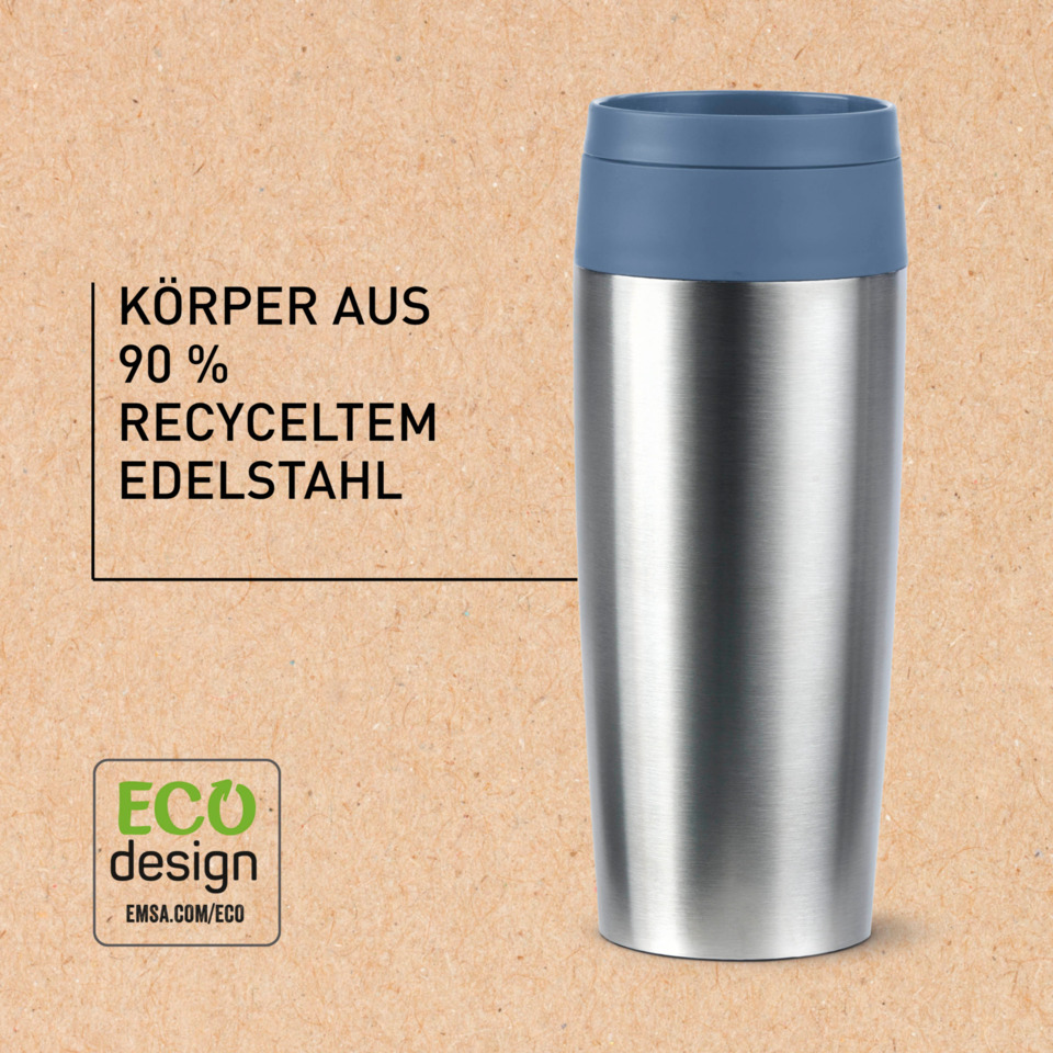Edelstahl, Thermobecher, Trinkbecher, isotherm, ECO design