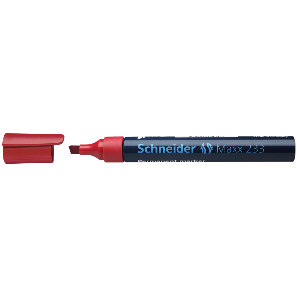Marker, Permanentmarker, Rot, Filzstift, Schneider Maxx 233