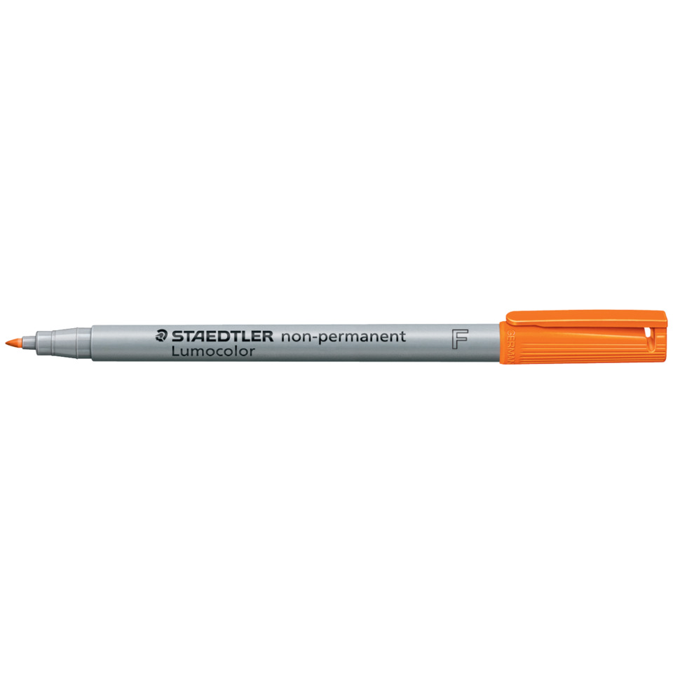 Marker, Fineliner, Orangene Spitze, LumoColor, Staedtler non-permanent