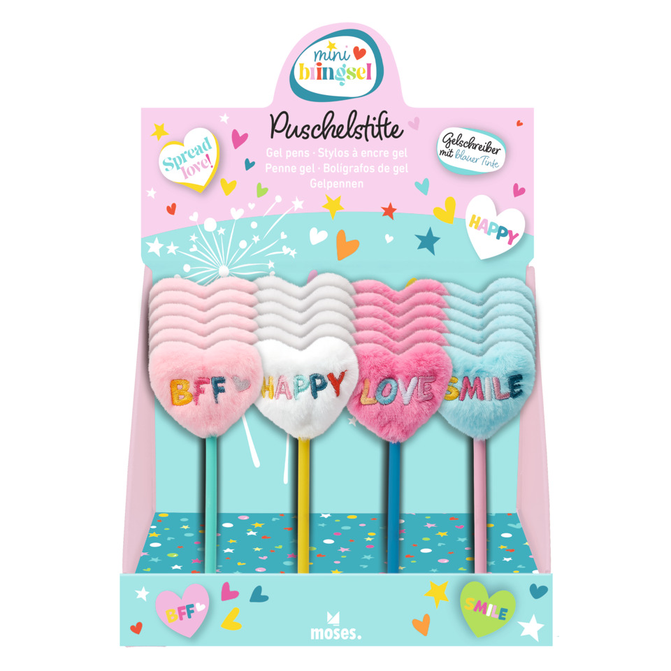 Herz-Stäbchen, Lampe Gel, Puschelstab, Streifenoptik?