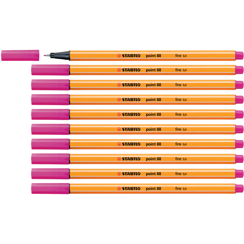 Marker, Highlighters, Fine point, Orange, Pink caps
