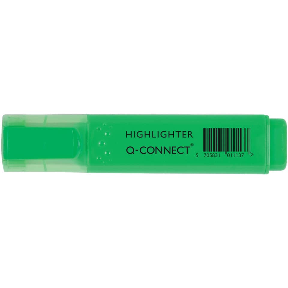Highlighter, Grün, Marker, Keilspitze, Q-Connect