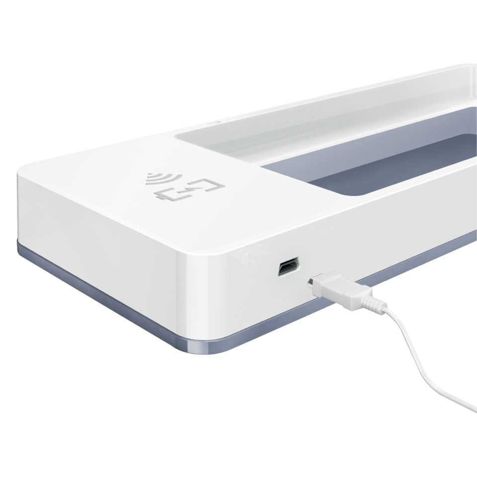 Ultraschallreiniger, Halter, USB-C-Anschluss, Weiß, Rechteckig
