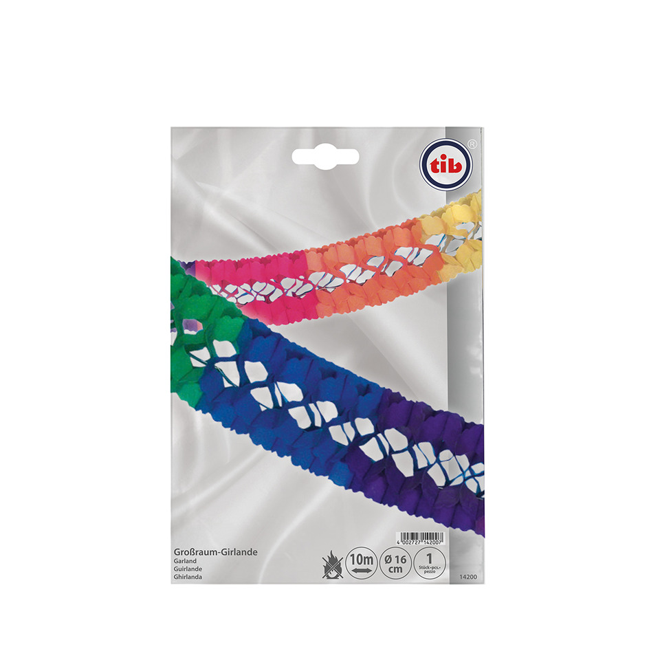 Girlande, Dekogirlande, Papierkette, Sommerdeko, Bunte Farben