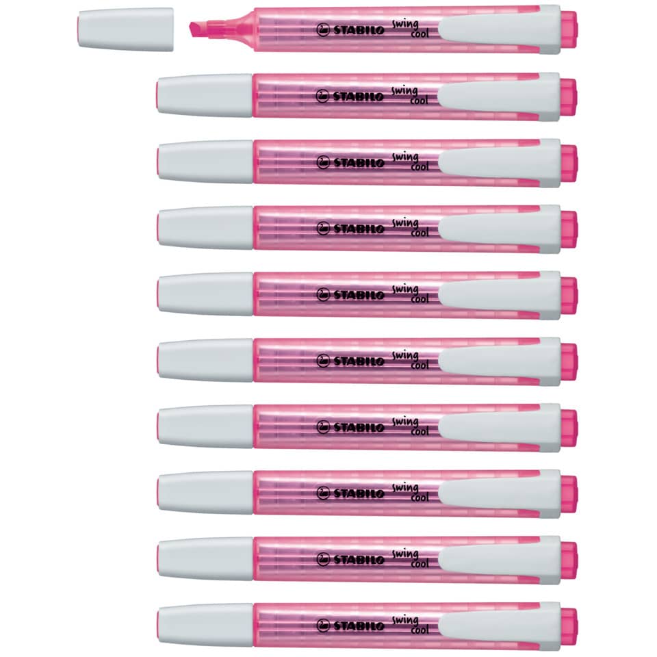 pink highlighter, marker pen, Stabilo, double-ended marker, highlight pen