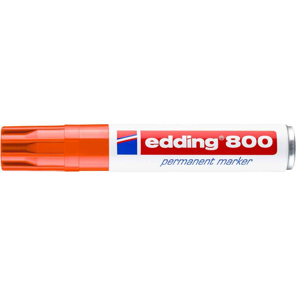  Permanentmarker,  roter Deckel,  weißer Körper,  edding 800,  Markerstift