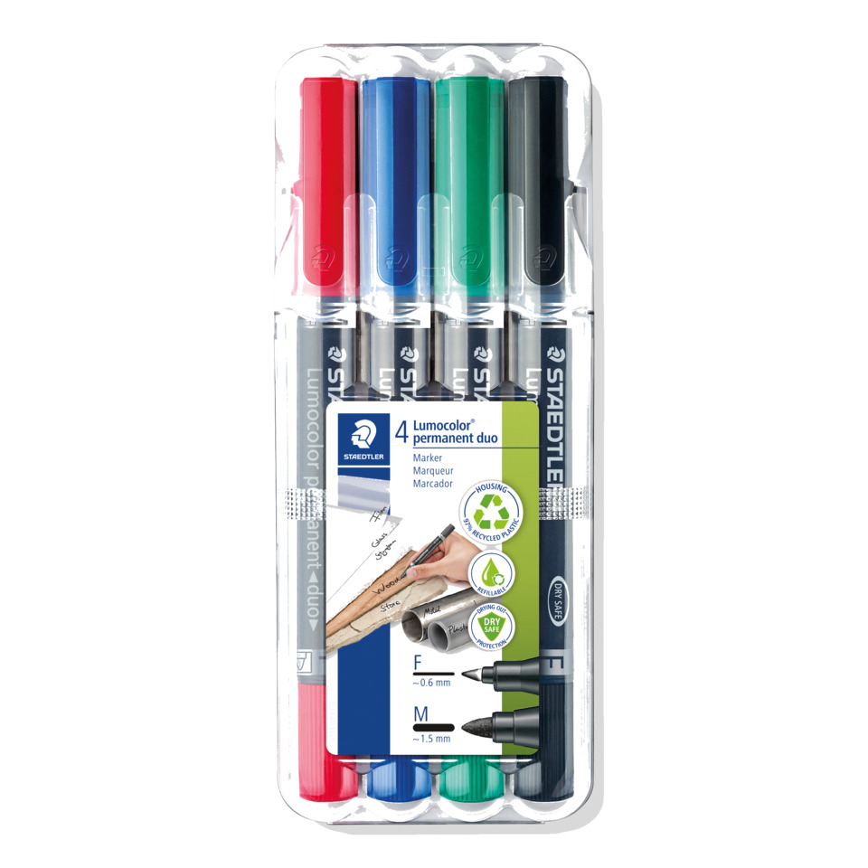 Marker, Permanent marker, Colored markers, Staedtler, Duo set