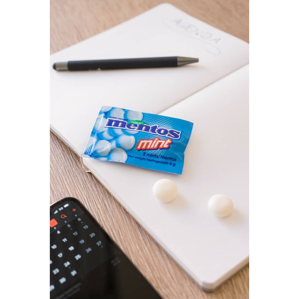 Kaugummi, Minze, Menthol, Notizbuch, Stift