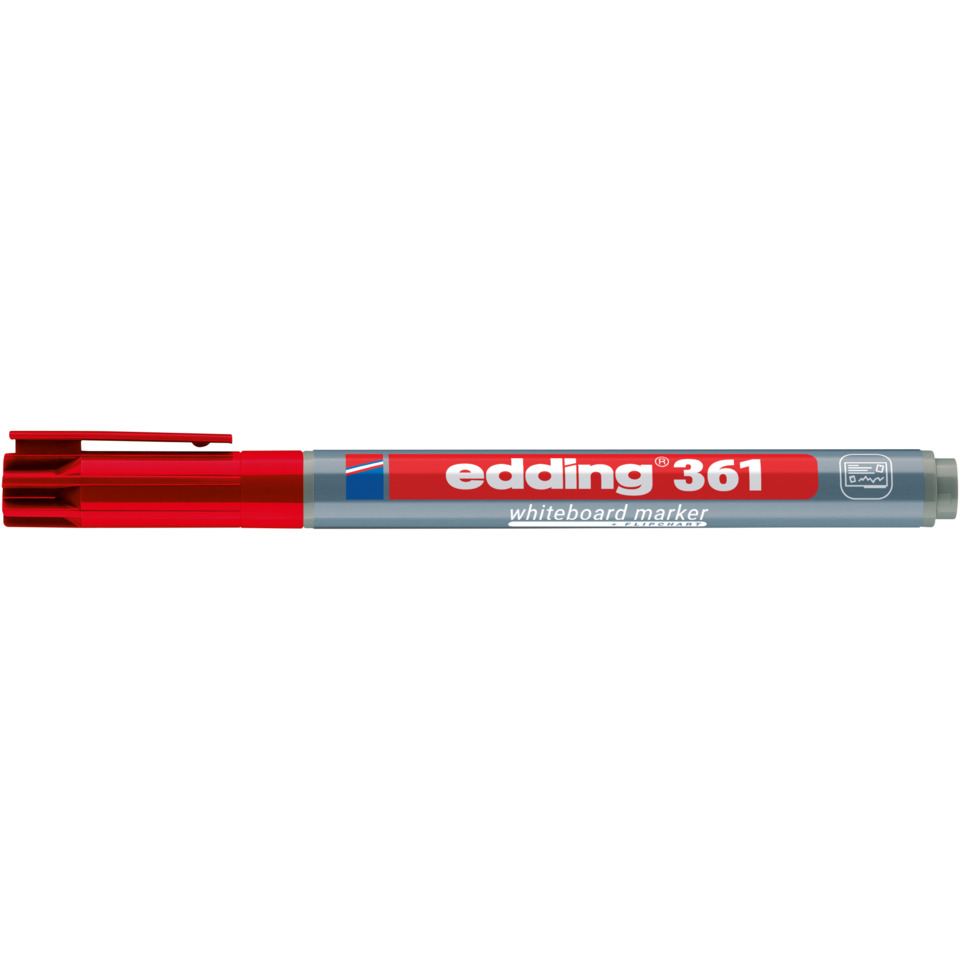 whiteboard marker, rote Kappe, edding 361, Stift, markierer
