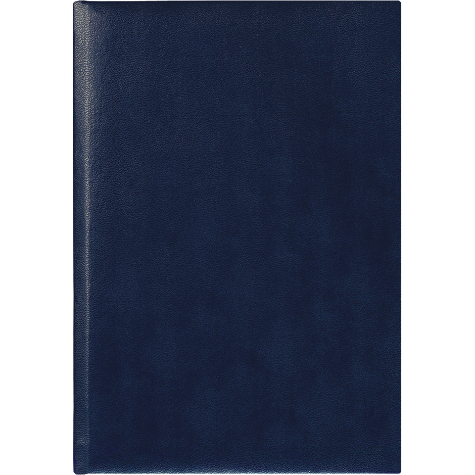 Notizbuch, Leder, Dunkelblau, Plain, Spiralfrei