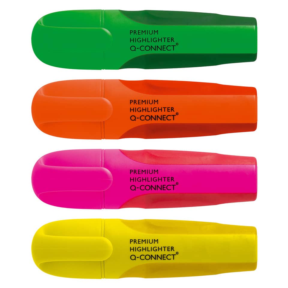 Textmarker Premium, 2-5mm, 4 Stück, sortiert Q-CONNECT KF16041