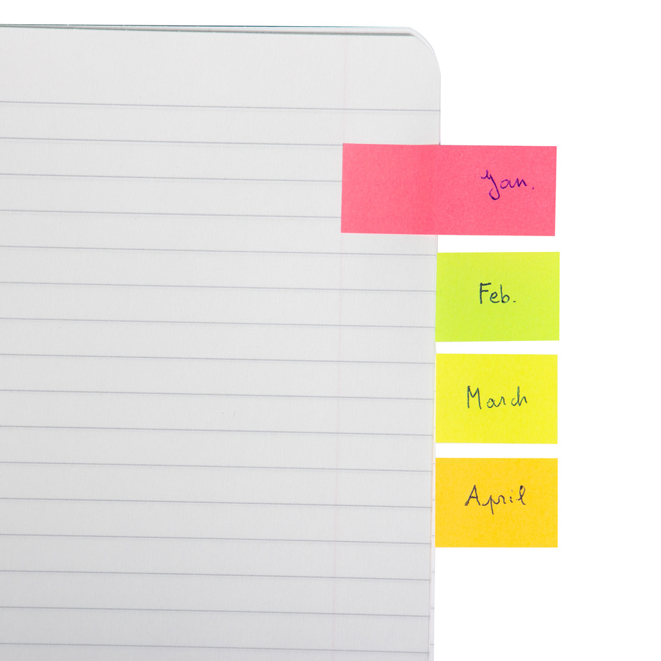 Notizbuch, Tabs, Notizblätter, Kalender, Post-it
