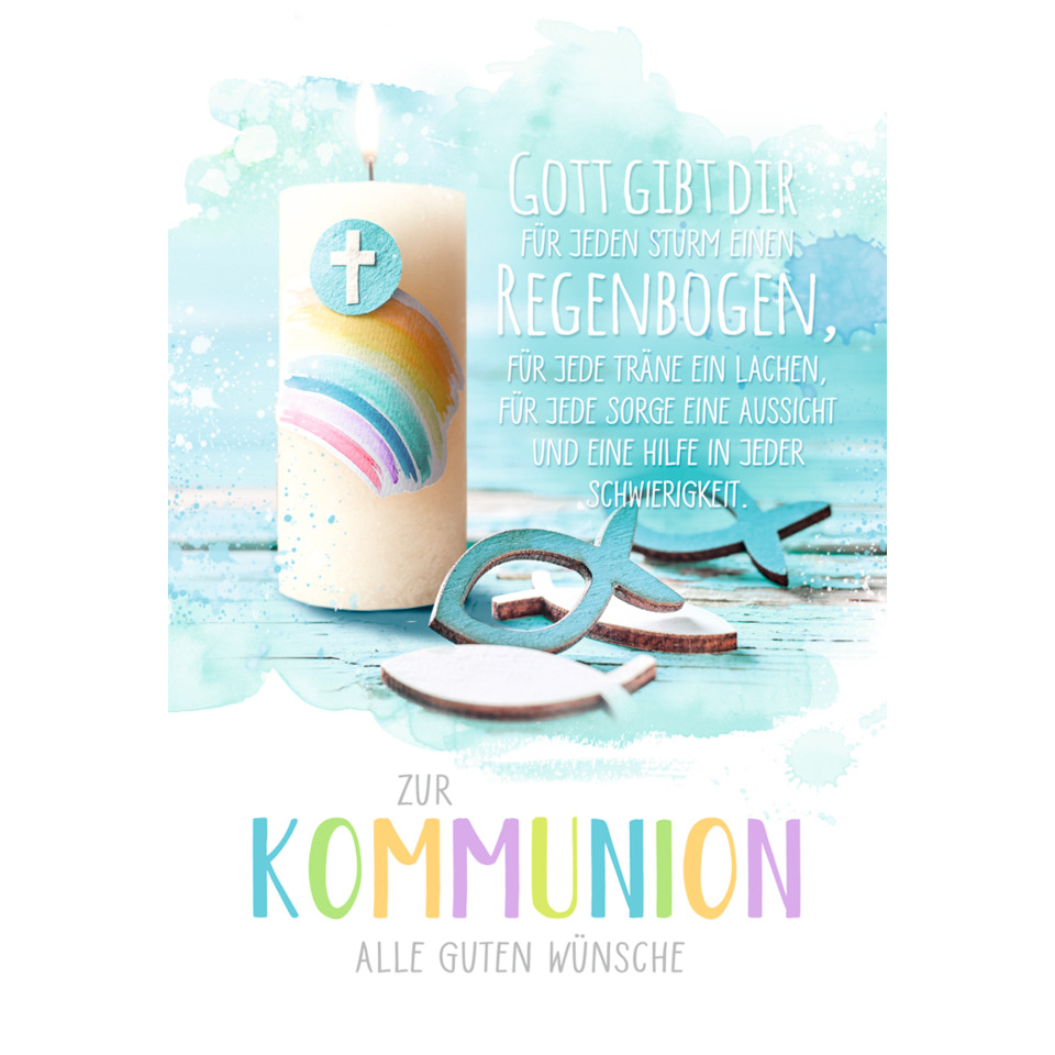 Kommunion, Kuchenkerze, bunt, Kerze, Raute