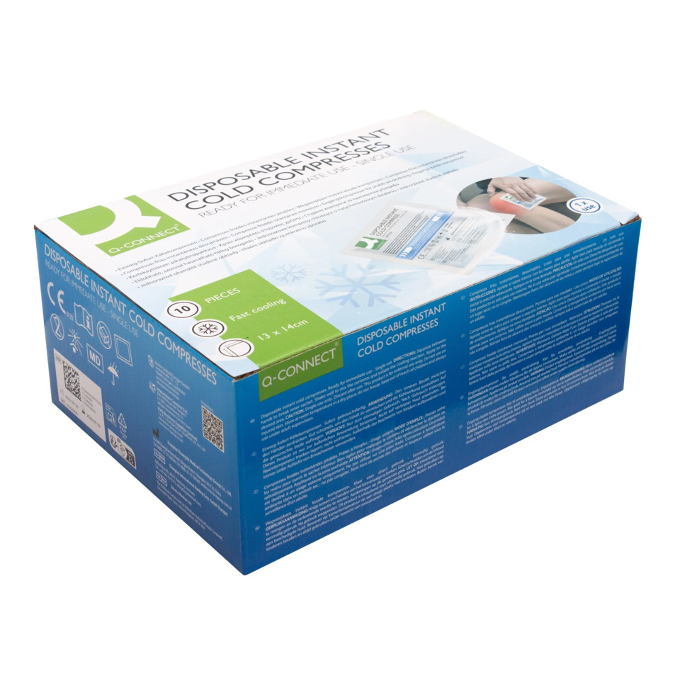 Kühlkompressen, Einweg-Kältepack, 3x14 cm, Schnellkühlung, Packung mit 10 Stück