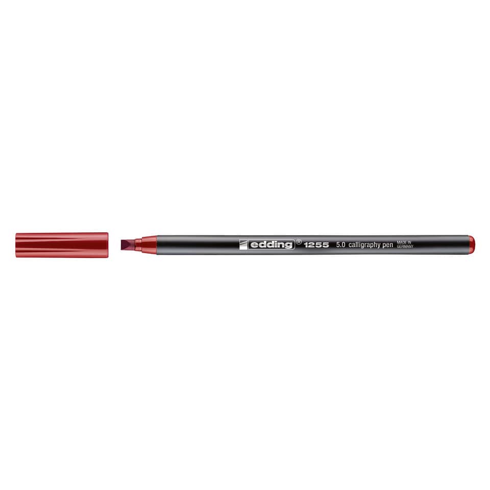 Kalligrafie-Stift, 5.0, Rot, Edding 1255, Marker
