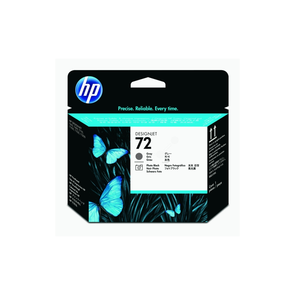 HP, Tintenpatrone, DesignJet 72, Grau, Foto-Schwarz