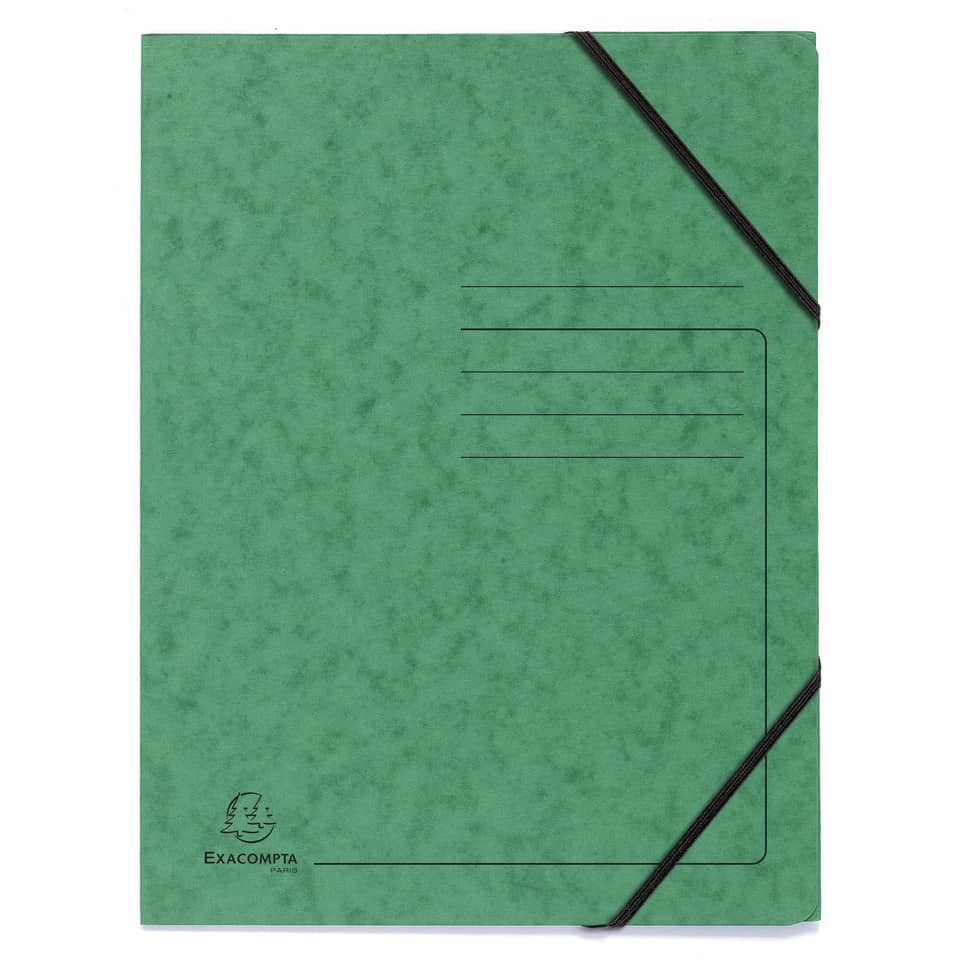 Notizbuch, Kunstleder-Notebook, Grün, Elasticband, Lineierte Seiten