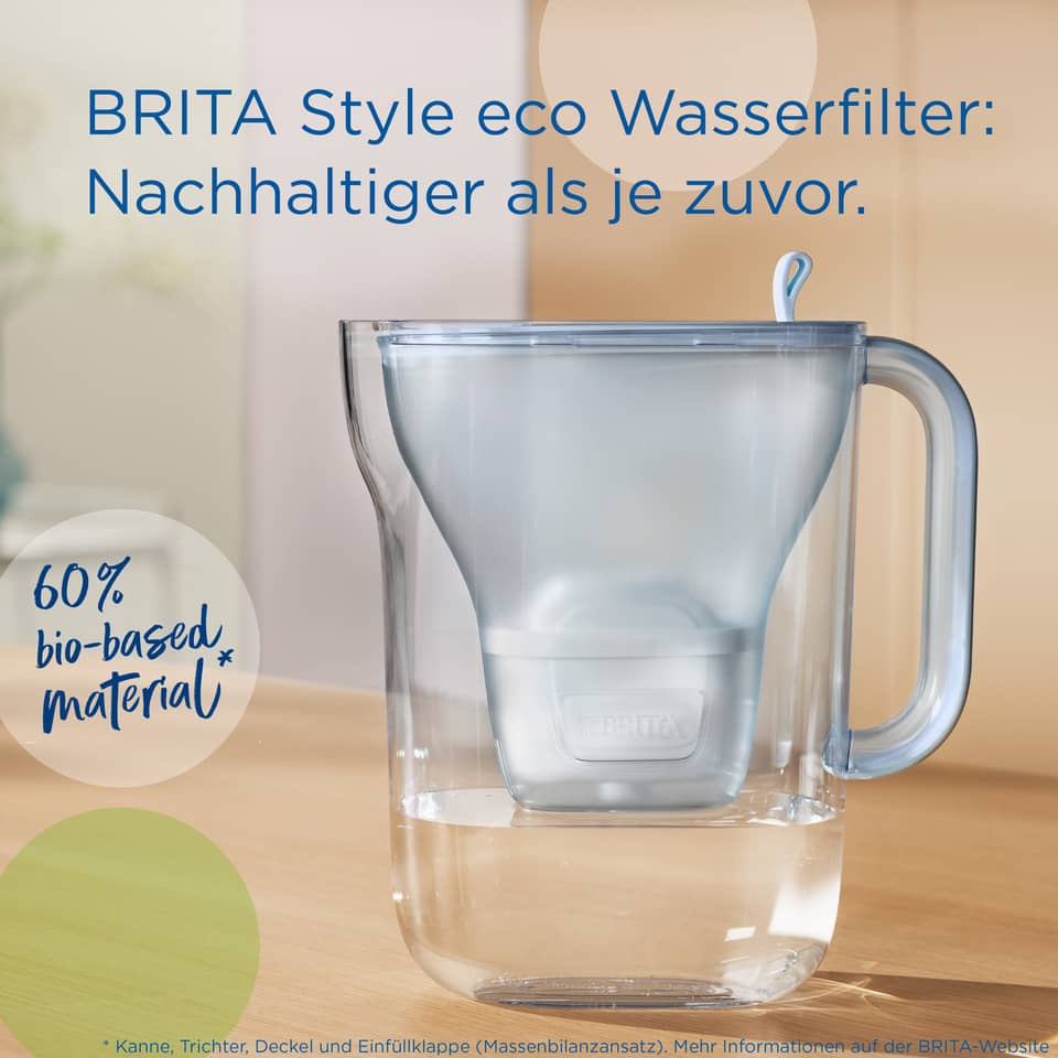 glas, wasserfilter, pitcher, transparent, biobased
