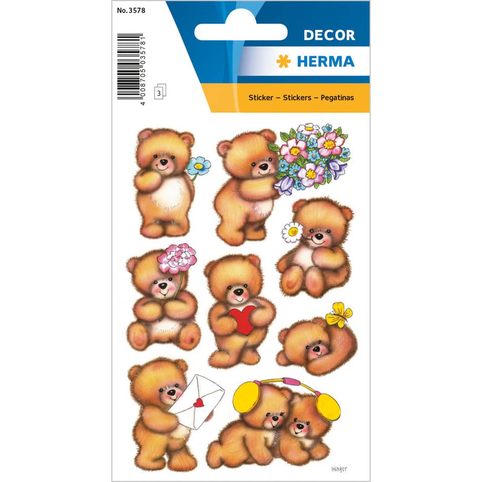 Teddybären, Sticker, Aufkleber, Kindergeschenk, Kuscheltier