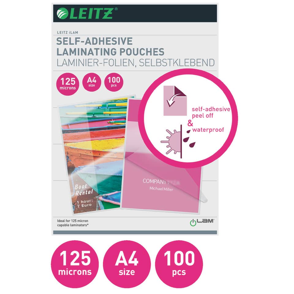 laminating pouches, selbstklebend, folien, A4, 100 stück