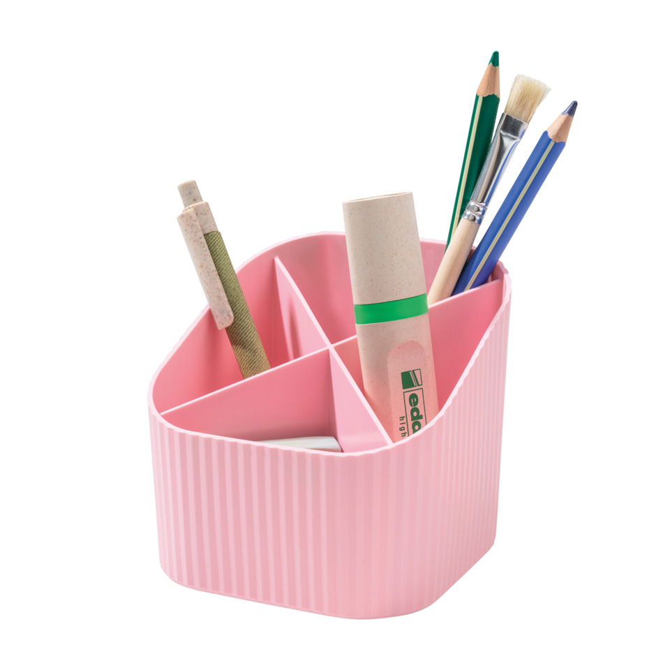 Schreibtisch-Organizer, Stifthalter, Kunststoff, rosa, Bleistifte