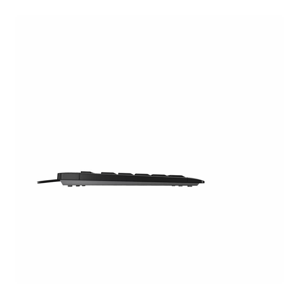 Tastatur, angeschlossen, verkabelt, schlank, schwarz