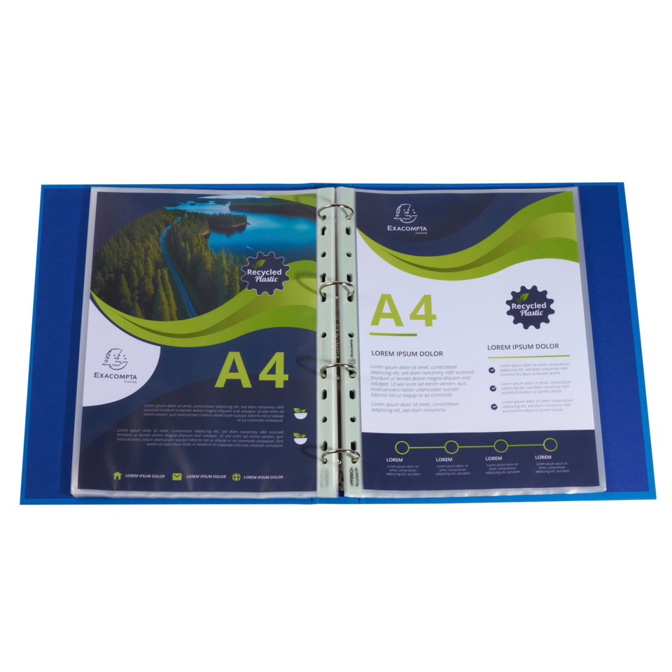 A4 Ordner,  Ringordner,  Plastikumschlag, blauer Ordner, Dokumenten-Organizer