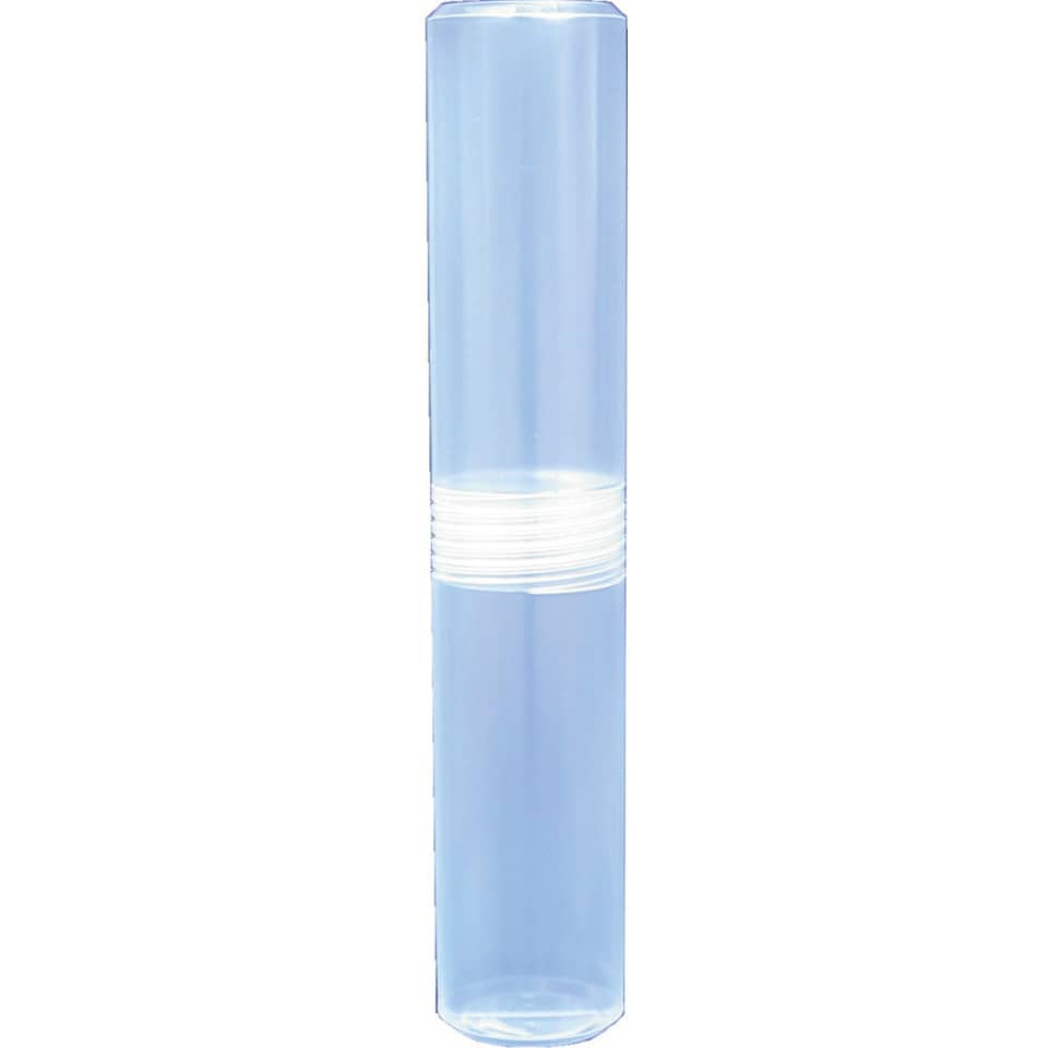 glänzender Schlauch, blaue Zylinderform, Tube Flasche, klarblau, Kosmetikbehälter