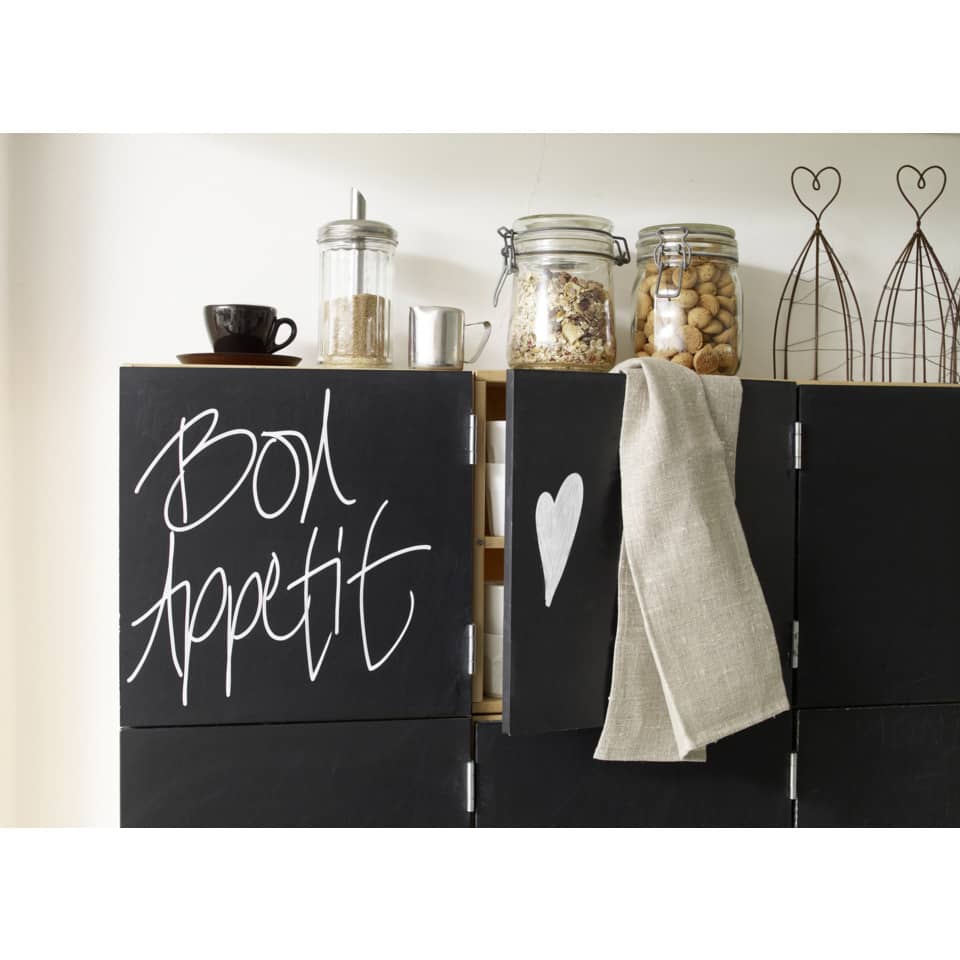 küche, schrank, tafel, herz motif, handtuch