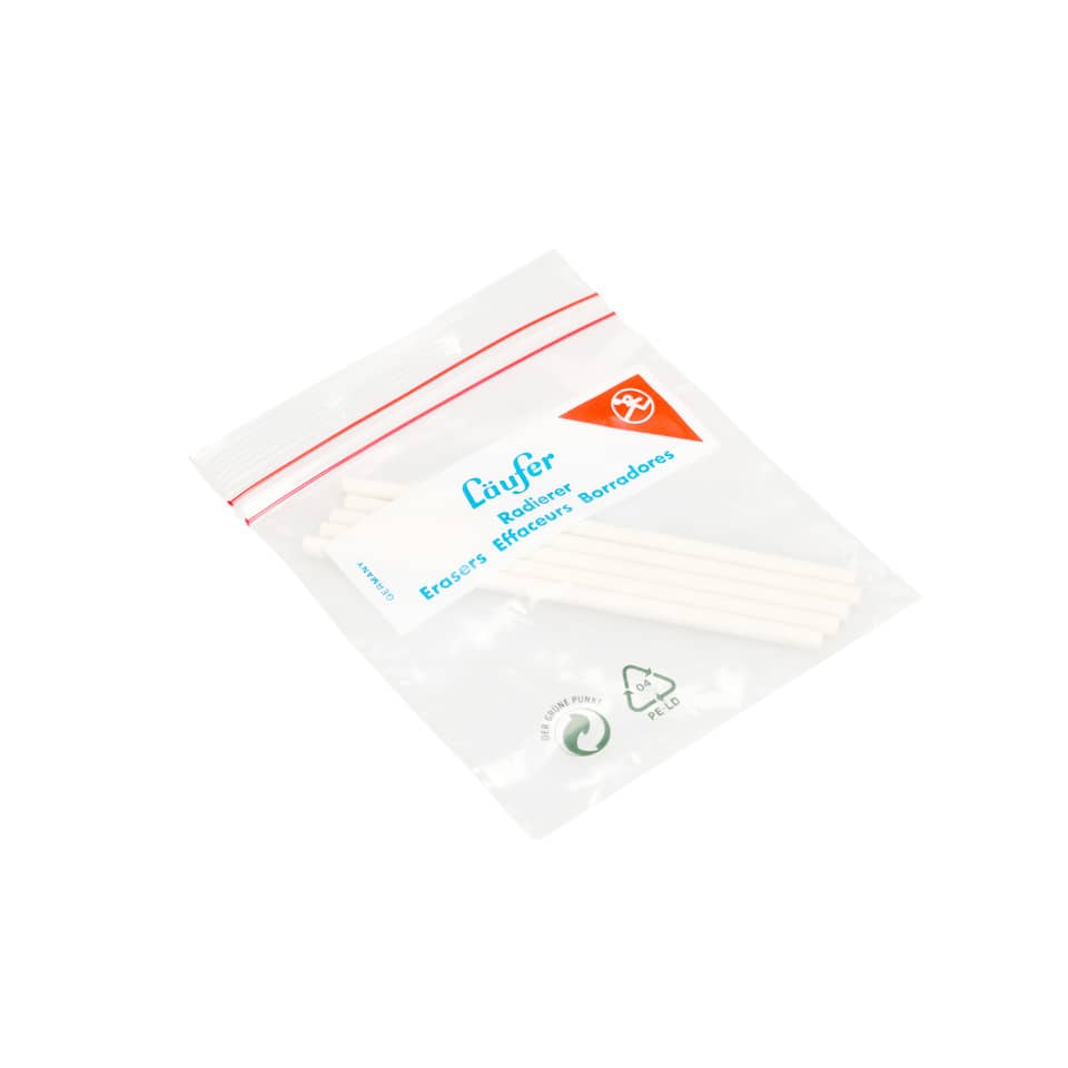 Radiergummis, Bleistift-Radiergummis, Plastiktüte, weiße Stäbchen, Bastelbedarf