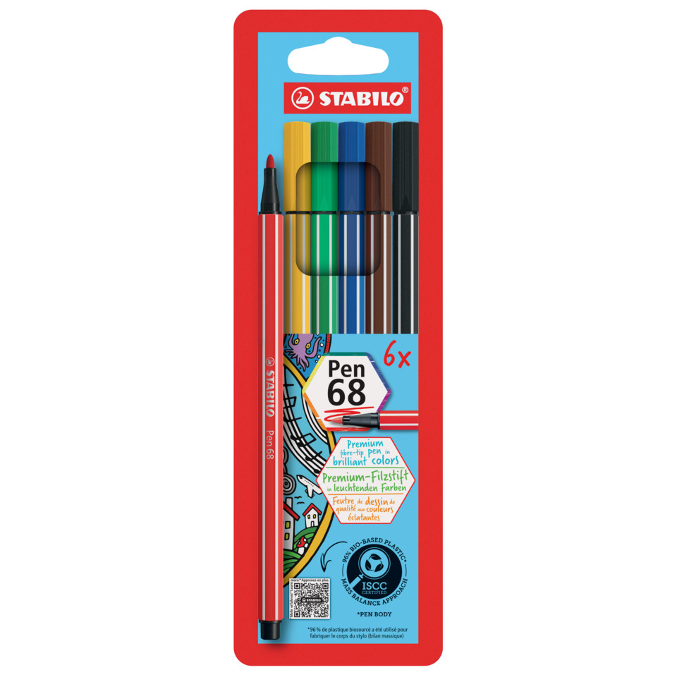 Stabilo Stift, Filzstifte, 6er Set, Buntstifte, Kunstbedarf