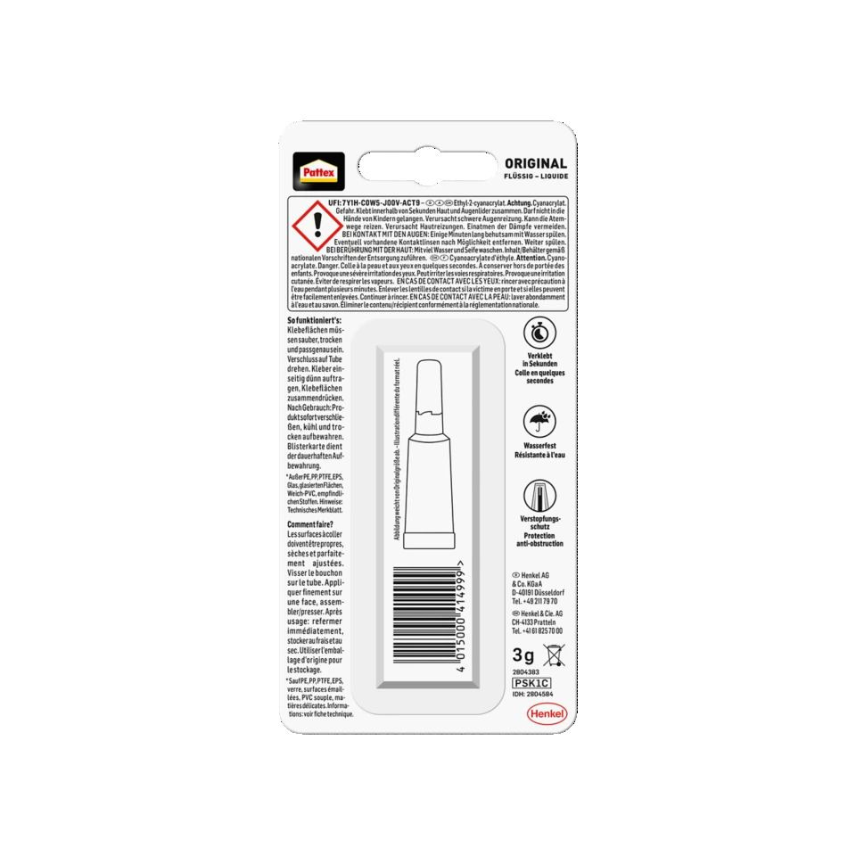 Kleber, Wegspray, Original, Kunststoffverpackung, Produktverpackung
