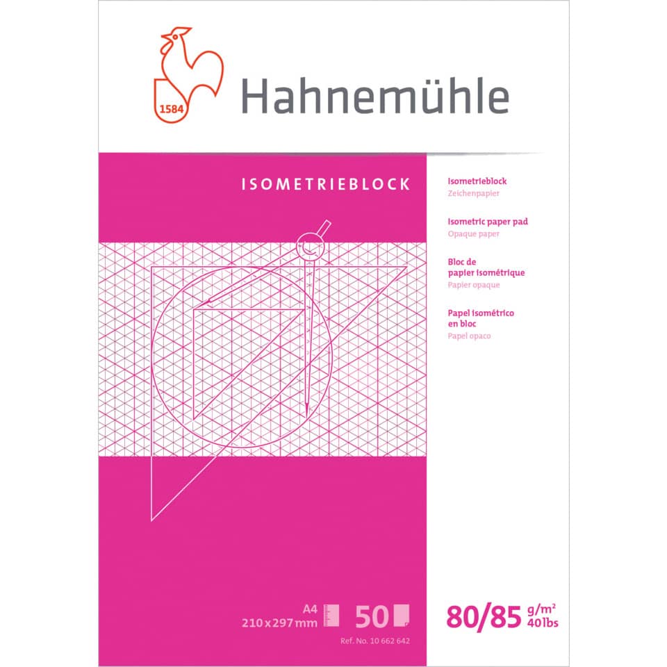 Isometrieblock, Papierblock, A4, 50 Blatt, Rußfreier
