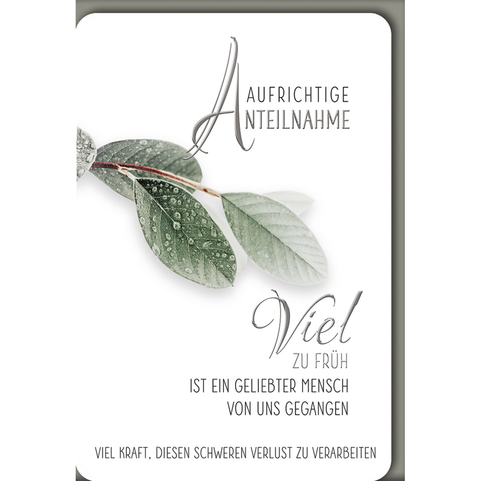 Hochzeit, Danksagung, Kartenmotiv, Blätter, Schriftart