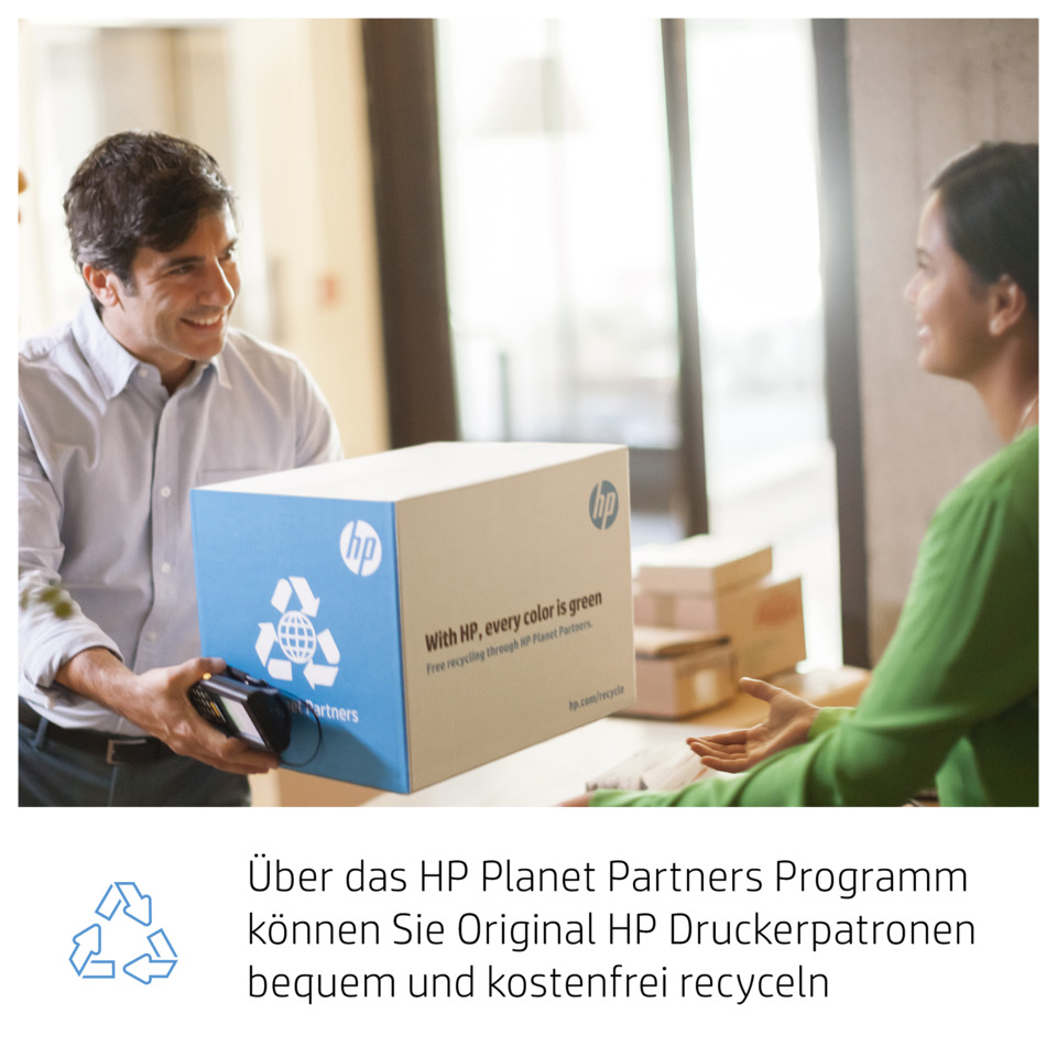 box, verpackung, hp, recycling, büro