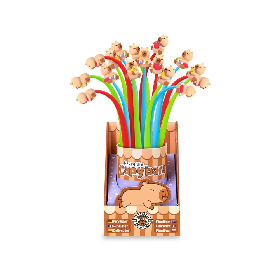 Fineliner mit Wackelfigur Happy Life Capybara, 0,5 mm, sortiert TRENDHAUS 967022
