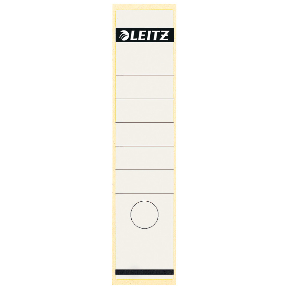 Ordnerrückenschild selbstklebend, 62 x 285 mm, breit/lang, 10 Stück, weiß LEITZ 1640-00-01